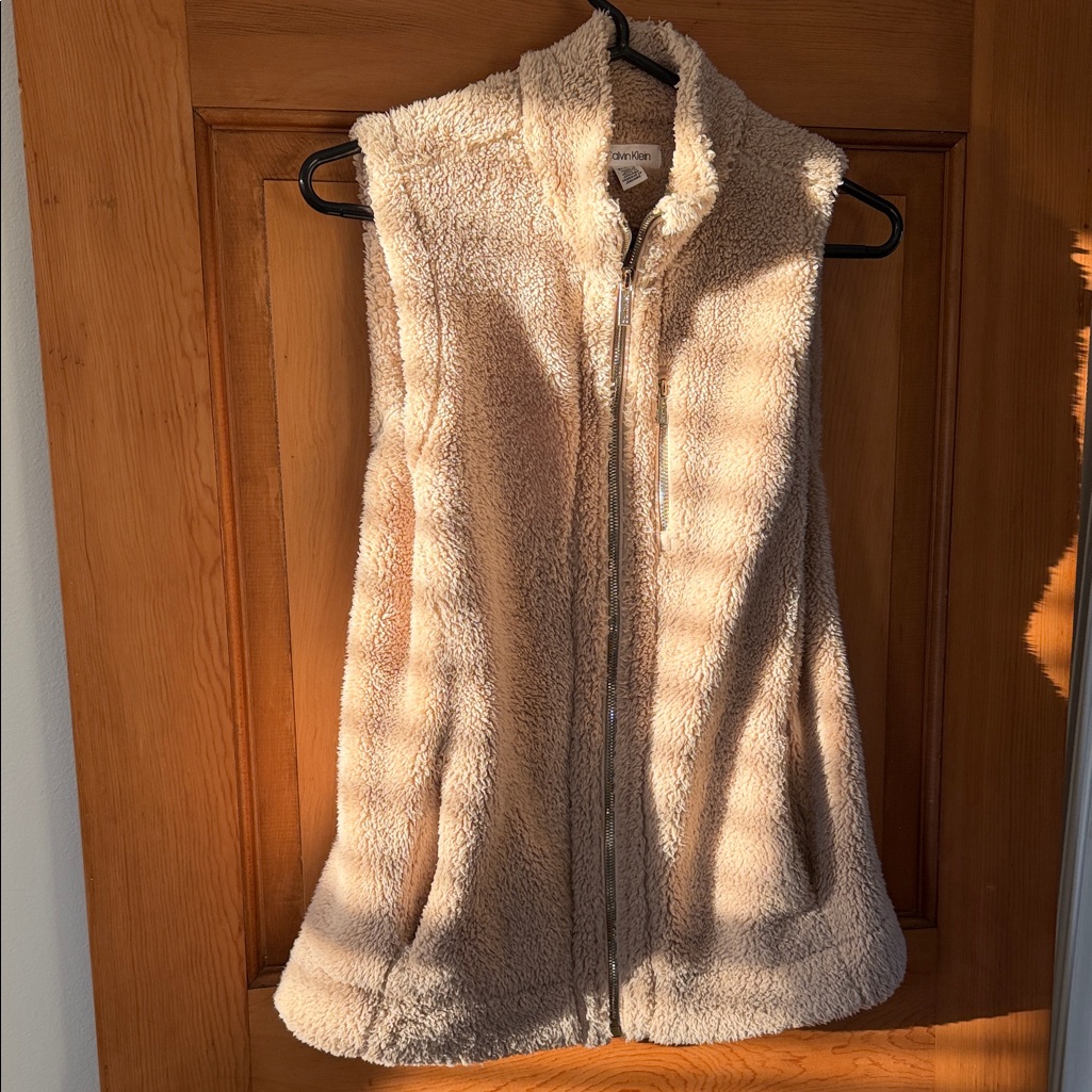 Calvin Klein Cream Fleece Vest